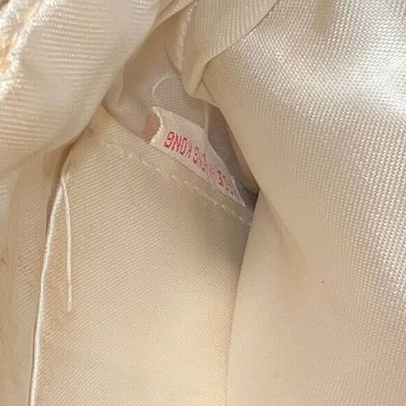 Vintage Silver Lame Beaded Evening Bag Purse Made in Hong Kong - Picture 5 of 5